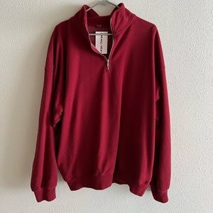 Half zip oversized sweatshirt